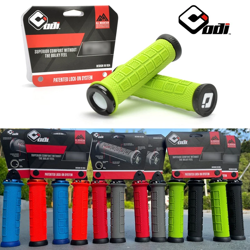 1pair ODI MTB Handlebar Grips Lock Ring Bike Handle Durable Wearable Bicycle Grips Fit 22.2mm Handlebar Bike Part