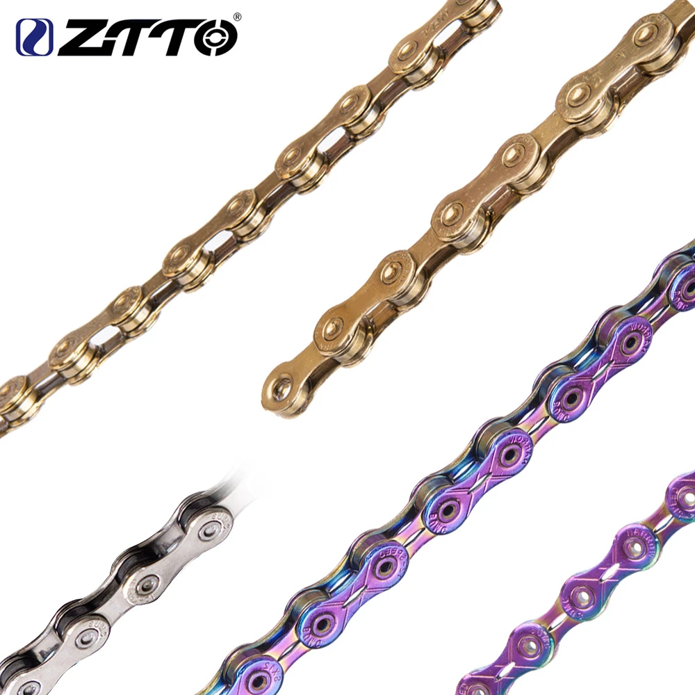ZTTO MTB 12 Speed Chain Gold 12v Eagle Golden 12speed x1 x12 1x12 System Connector Included 126L Links For Bicycle Bike
