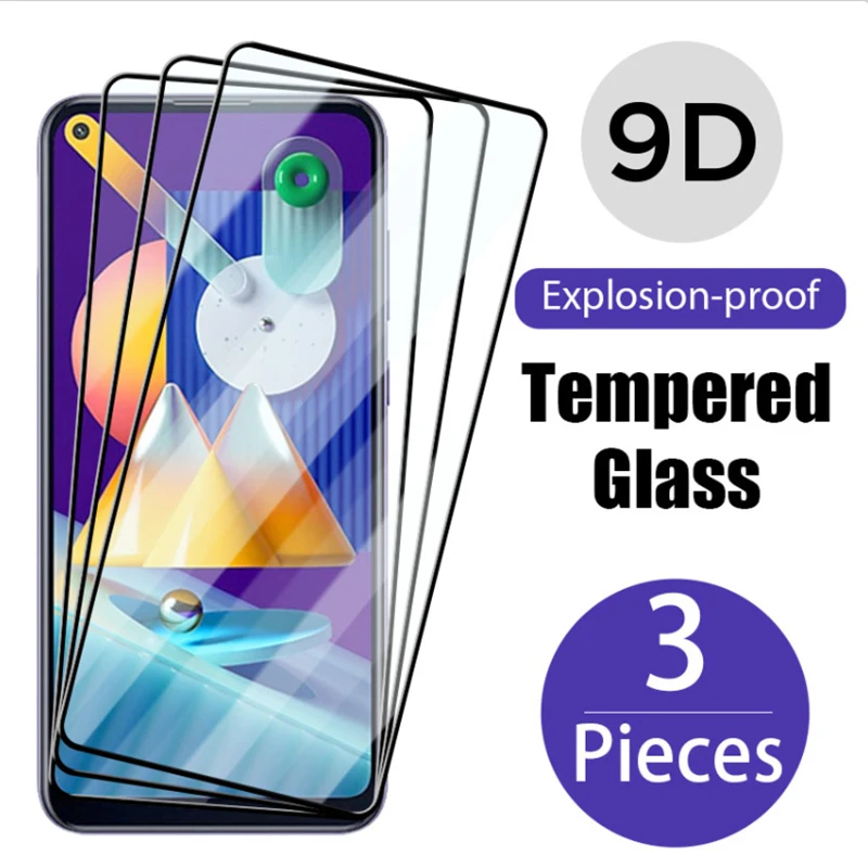 3 Pcs Tempered Glass for Xiaomi Mi 8 SE A2 Lite A1 Poco X3 NFC M3 F2 Pro Screen Protector for Xiaomi Mi 10T Pro 10 Lite 9 SE 9T