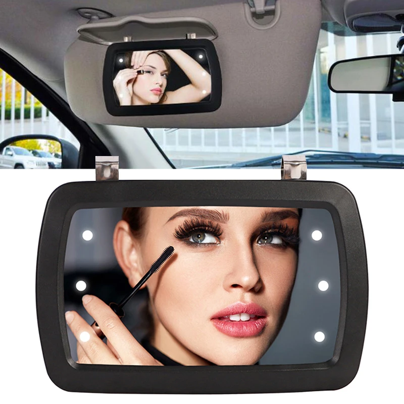 Car Sun Visor Mirror Makeup Sun-shading Cosmetic Mirror Vanity Mirror Automobile Make Up Mirror Universal Vanity Mirror