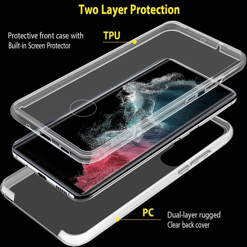 360 Full PC+Silicone Cover for Samsung M32 M22 M42 M12 S20 FE S21 Plus M51 M31S Note20 Ultra S10 S9 S8 Plus M11 M21 M30S Case