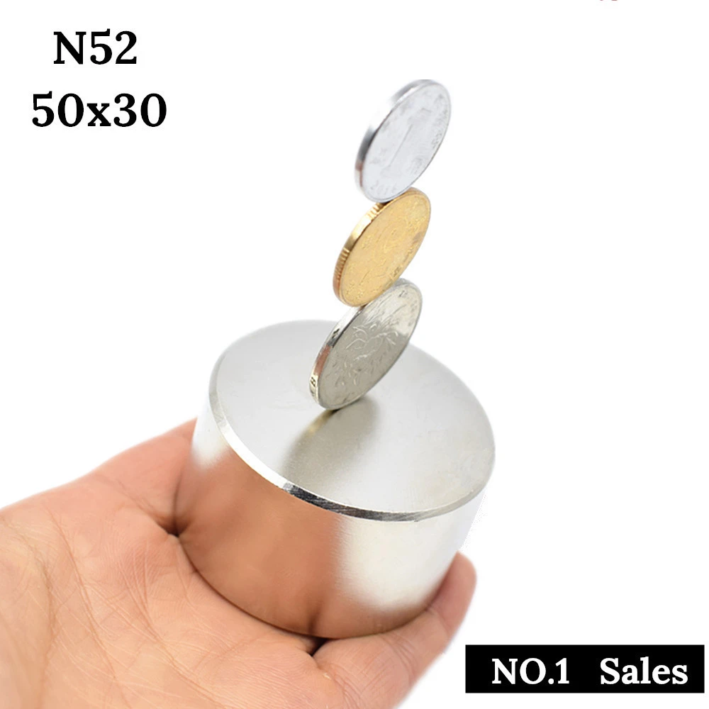 N52 magnet 50x30 mm Powerful permanet round Neodymium Magnet  Super Strong magnetic 40*20mm Rare Earth  NdFeB  gallium metal