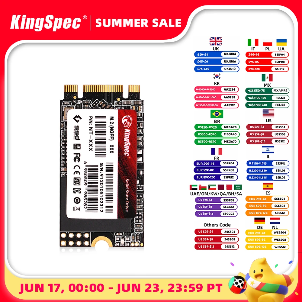 KingSpec m.2 SSD SATA3 128GB 256gb 512 gb HDD 2242mm NGFF SSD M2 SATA 1tb 2tb 120gb 240gb Hard Drive for Laptop Destop Jumper 3