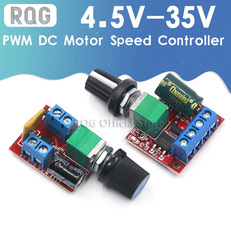 Mini DC-DC 4.5V-35V 5A 90W PWM DC Motor Speed Controller Module Speed Regulator Control Adjust Board Switch 12V 24V PN35