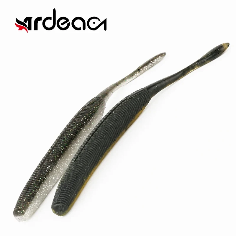 Ardea Soft Lures worm Baits Shad Double Color 3pcs 127mm/7.5g Silicone Tail Lures Jigging Wobblers Bass Pike Fishing Tack