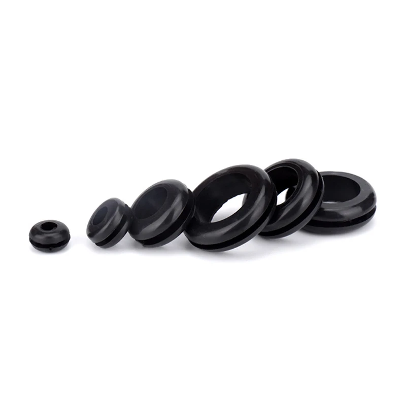 20pcs rubber plug with hole Rubber Grommets Gasket Retaining Ring For Protects Wire Cable And Hose Custom Part Seal Assortment