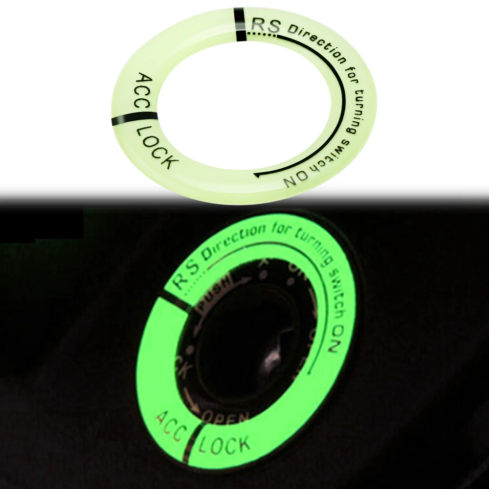 Car Motorcycle Luminous Ignition Switch Sticker for Toyota prado 120 land cruiser C-HR yaris auris hilux Corolla Camry RAV4
