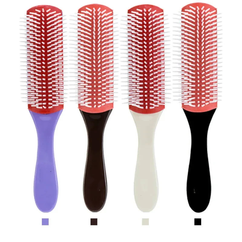 20.5cm Length Anti-static 9 Rows Hair Brush Handcraft Hairbrush Hairdressing Scalp Massager Hair Comb Styling Tools Health