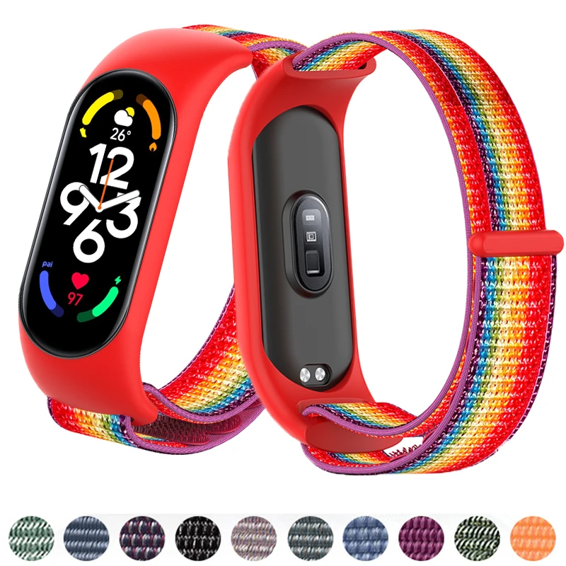 Nylon Strap For Xiaomi Mi Band 4 3 5 Bracelet Wristband Sports Breathable Bracelet For Miband 5 4 3 Replacement Strap