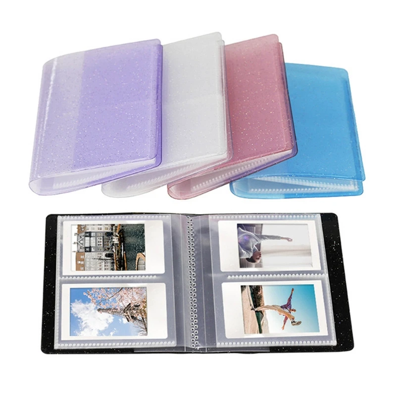64 Pockets 3 Inch Quicksand Photo Album Mini Instant Picture Storage Organizer