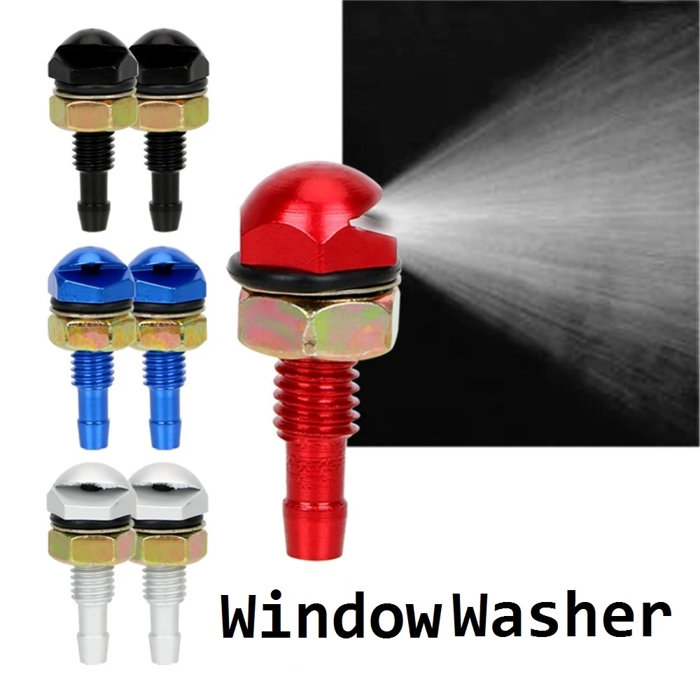 2Pcs Fan-Shaped Car Cleaning Universal Washer Bonnet Front Windshield Water Sprayer Auto Wiper Jet Nozzle