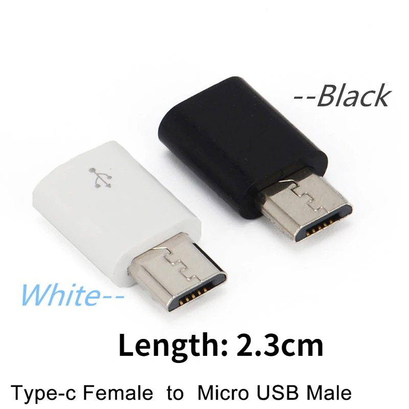 1/2pcs Type C Female Connector To Micro USB Male Adapter Charging Converter Data Adapter High Speed Cell Phone Accessories