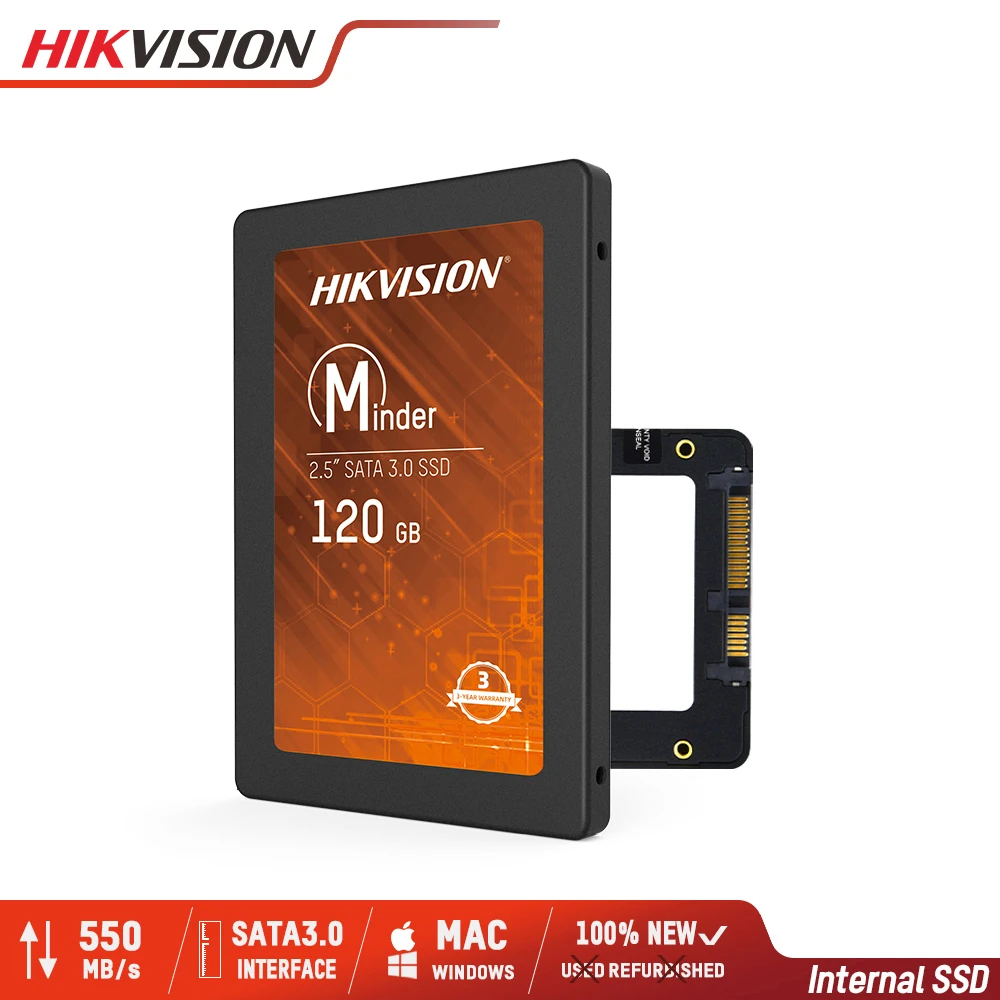 Hikvision SSD Solid State Disk 120GB 240GB 480GB 960GB 2.5inch SATA 3.0 550MB/s MAX 3D NAND for PC Laptop Mac Internal SSD Drive