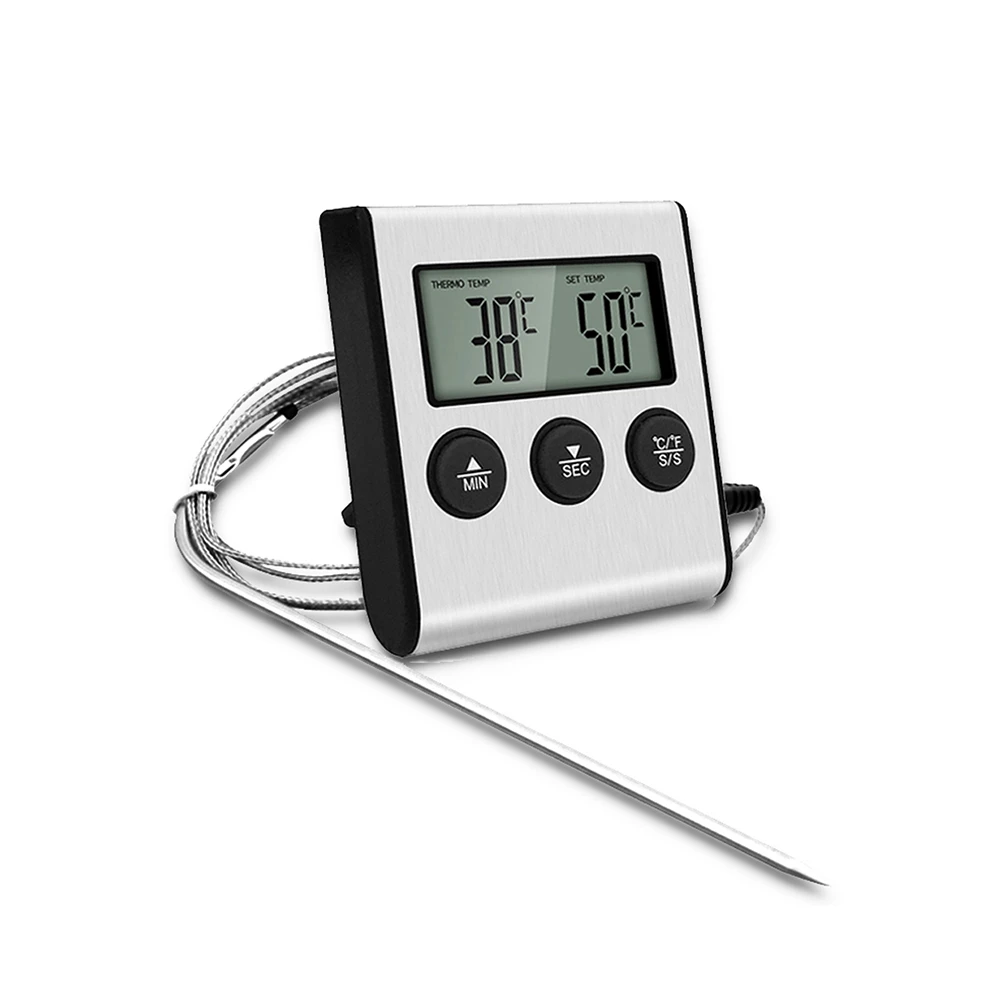 Digital Cooking Thermometer for BBQ Meat Oven Food Probe Water Oil Temperature Sensor  Kitchen Cooking Alarm Timer Accessories