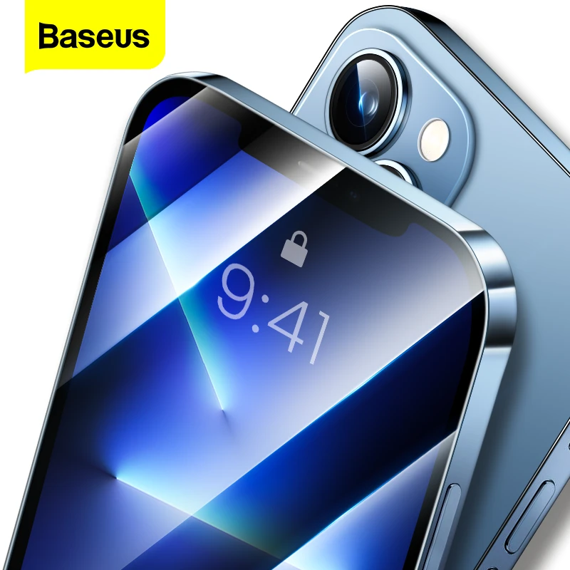 Baseus 0.3mm Screen Protector Tempered Glass For iPhone 13 12 11 Pro Xs Max Xr Full Cover Protective Glass For iPhone 13Pro Max