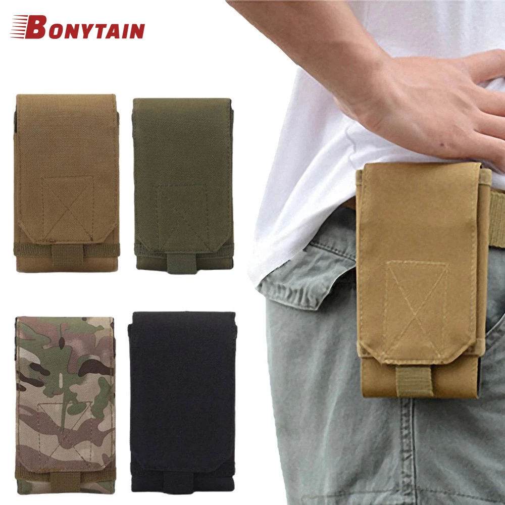 6.0'' Military Tactical Pack Camouflage Waist Bag Portable Hanging Phone Pouch Belt Waist Fanny Bag Phone EDC Pocket Accessory