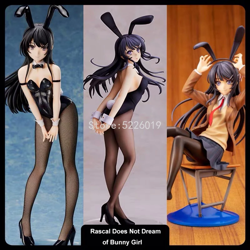 20cm Anime Rascal Does Not Dream of Bunny Girl Senpai Sexy Figure Toy Senpai Sakurajima Mai Chair Sexy Anime Action Figure Toys