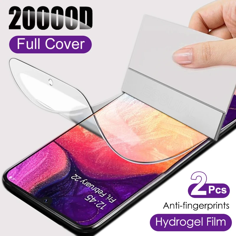 2Pcs Hydrogel Film Screen Protector For Samsung A51 A71 A31 A52 A72 A50 A70 A01 A10 A20 A21s M31 A5 2017 A6 A7 A8 2018 Not Glass