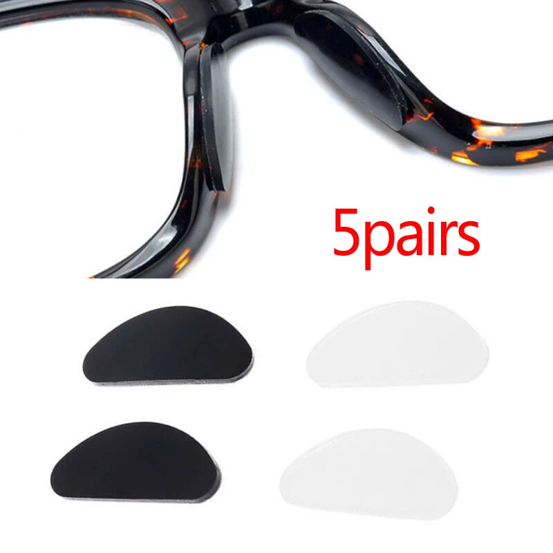 5/10 Pairs Silicone Nose Pads for Glasses Sunglasses almohadillas gafas Soft Anti-slip Glasses Nose Pads Eyeglasses Accessories