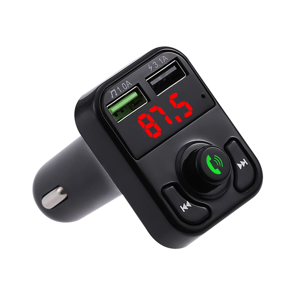 FM Transmitter Aux Modulator Wireless Bluetooth-Compatible 5.0 Handsfree Car Kit Car Audio MP3 Player Dual USB Car Fast Charger