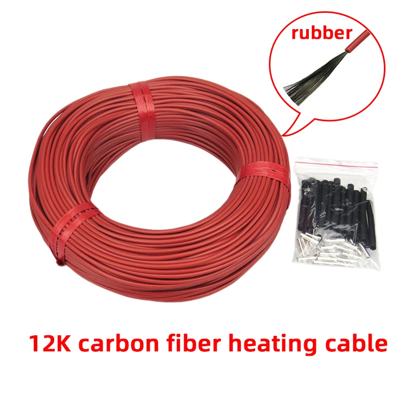 Low Cost but High Quality 12K New Infrared Carbon Fiber Heating cable/wire, to warm floor/wall/greenhouse, hatch poultry,etc.