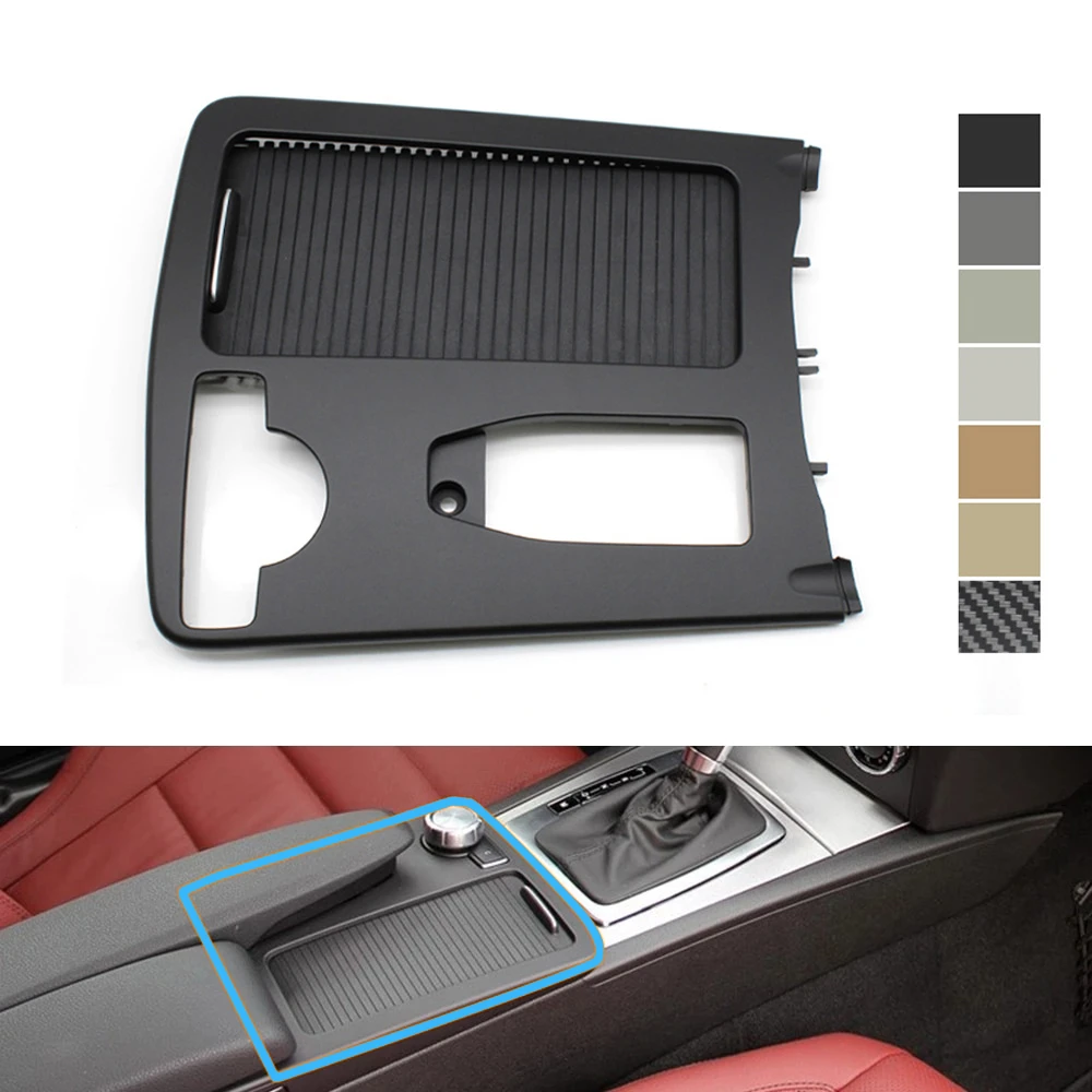 LHD Car Central Armrest Drink Cup Holder Shutter Outer Frame Panel For Mercedes Benz W204 C C180 C200 C220 E  W212 E260 E300