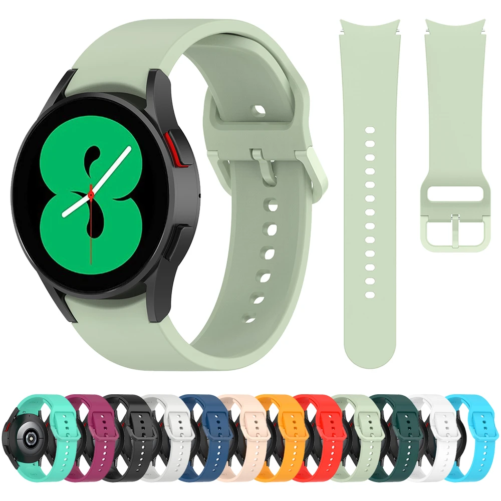 Silicone Strap For Samsung Galaxy Watch4 classic 46mm 42mm/Galaxy Watch 4 44mm 40mm Sport Band Replacement Wristbands 1:1 buckle