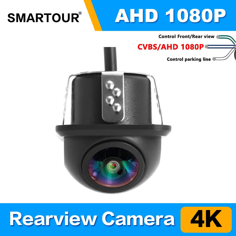 Smartour HD 1296x1080P 180 Degree Fisheye Lens Night Vision Vehicle Rear View Reverse Camera For Car Monitor or Android DVD