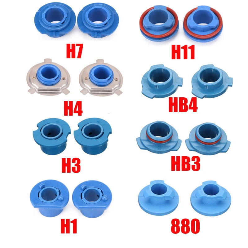 2pcs Car LED Headlight Lamp Bulb Base Adapter Sockets Retainer Holder 880 / 9006-HB4 / 9005-HB3 / H11 / H7 / H4-HB2 / H3 / H1