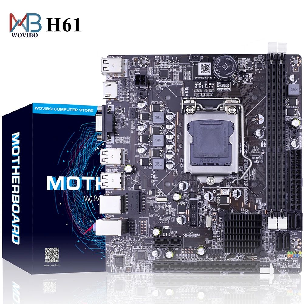 H61 Motherboard LGA 1155 DDR3 Memory 16GB Micro-ATX  Desktop Mainbord for  LGA1155 Socket Intel Core I3 I5 I7 Xeon CPU