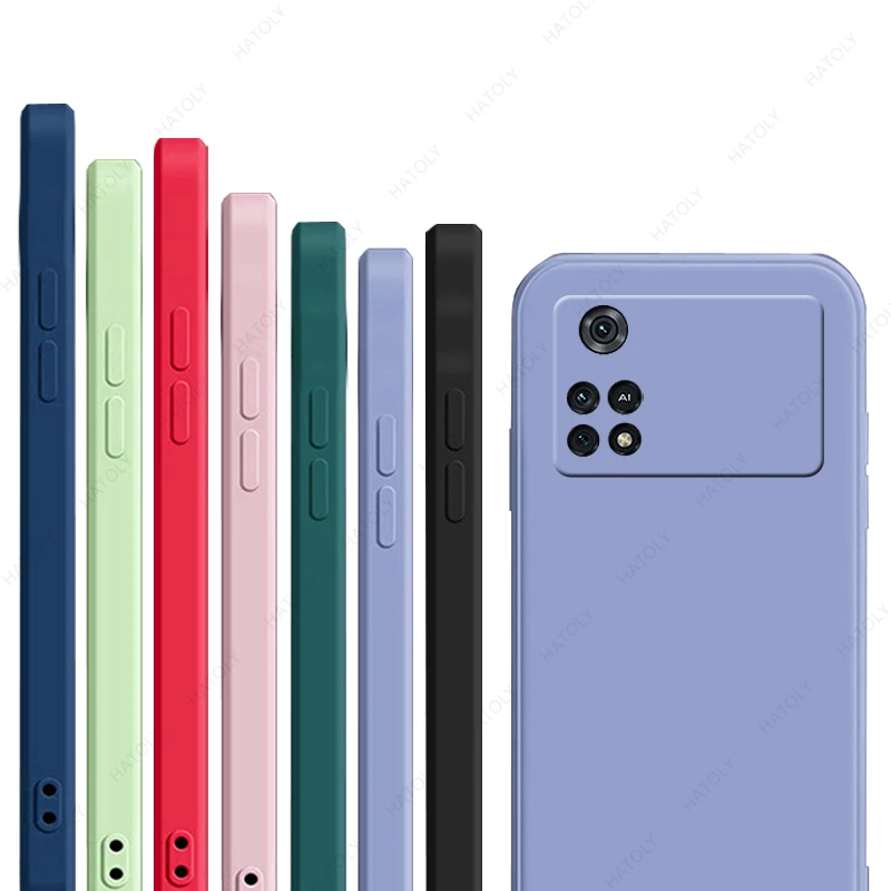 For Xiaomi Poco M4 Pro 5G Case for Poco M3 Pro 5G Cover Shell Original Liquid Silicone Case for Xiaomi Poco M4 Pro X3 GT NFC F3