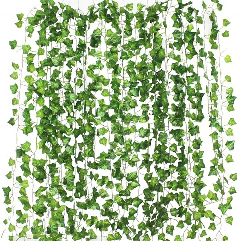 2.2-2.4m Artificial Leave Garland Fake Green Leaf Ivy Vine Artificial Plant Wall Hanging Garland Wedding Party Home Garden Decor