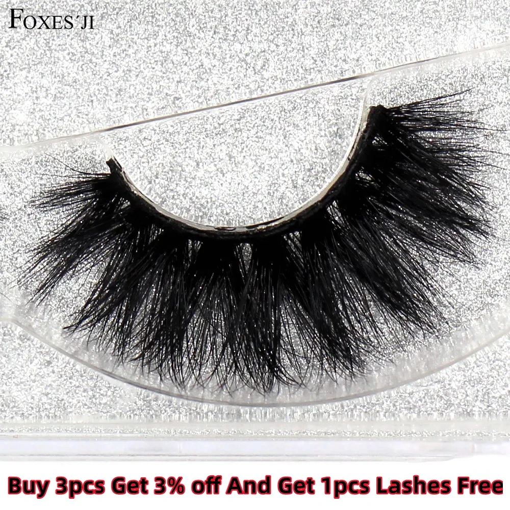 FOXESJI Eyelashes 3D Mink Lashes Makeup Dramatic Thick Cross High Volume Fluffy False Eyelashes Eye Lashes Eyelash Extension D22