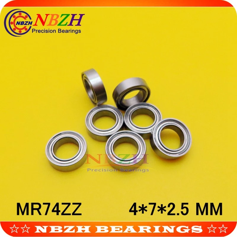 MR74 Z SMR74ZZ  L-740ZZ  4*7*2.5 MM Miniature Stainless Steel Bearing 440C Material 10pcs/Lot