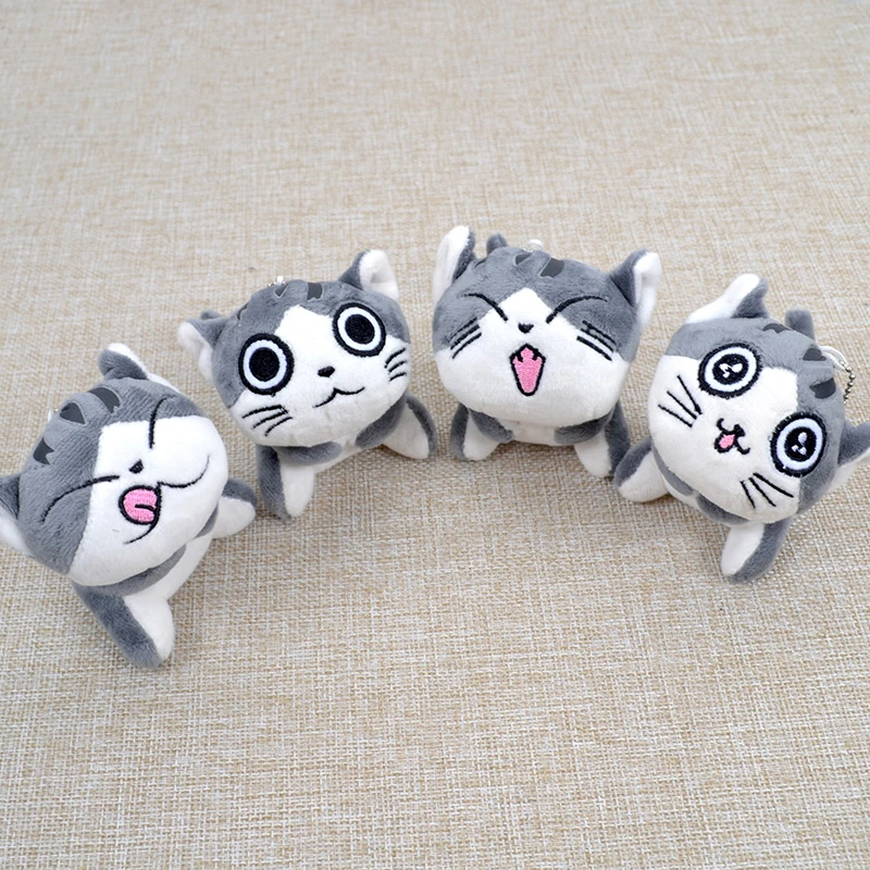 Super Cute Sitting Chi Cat Keychain Plush Toys Dolls 10cm  Stuffed Animals Soft Toys Kawaii Mini Kids Gifts