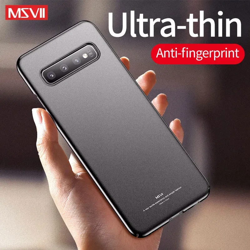 MSVII For Samsung Galaxy S10 S9 S8 Plus Case Slim Matte Hard Cover For Samsung S7 S6 Edge S10 Lite Coque S10E S20 Plus S20 Ultra