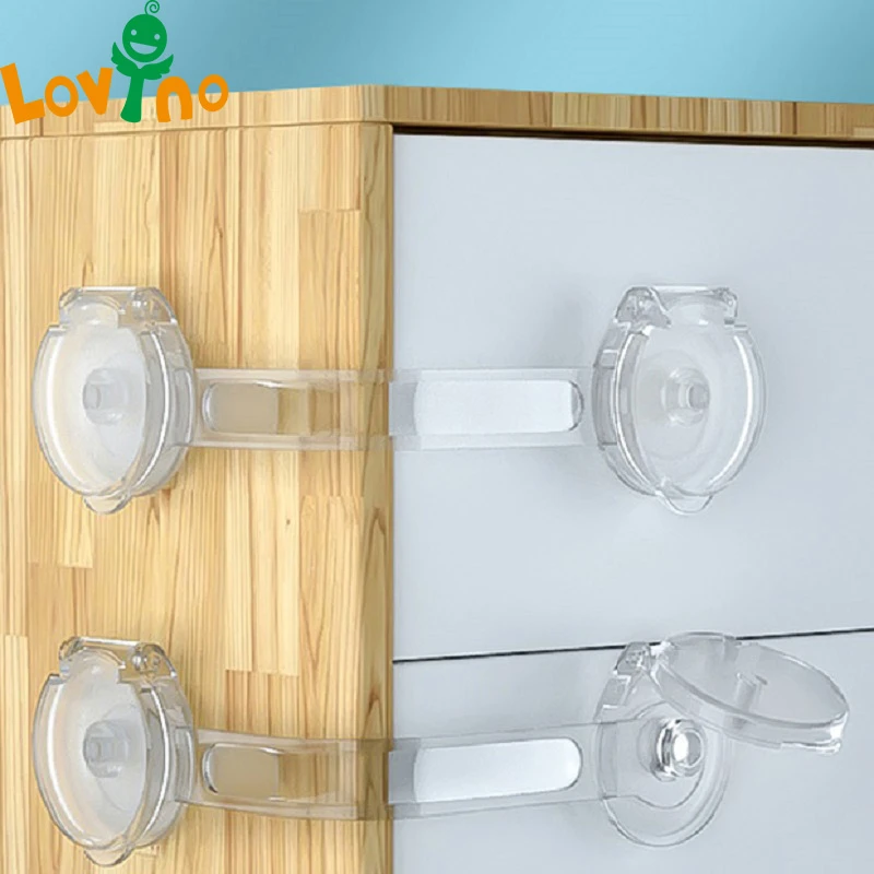 3/5/7Pcs Baby Cabinet Locks Strap Drawer Lock Child Anti-opening Refrigerator Lock Baby Anti-pinch Safety Protection Buckle