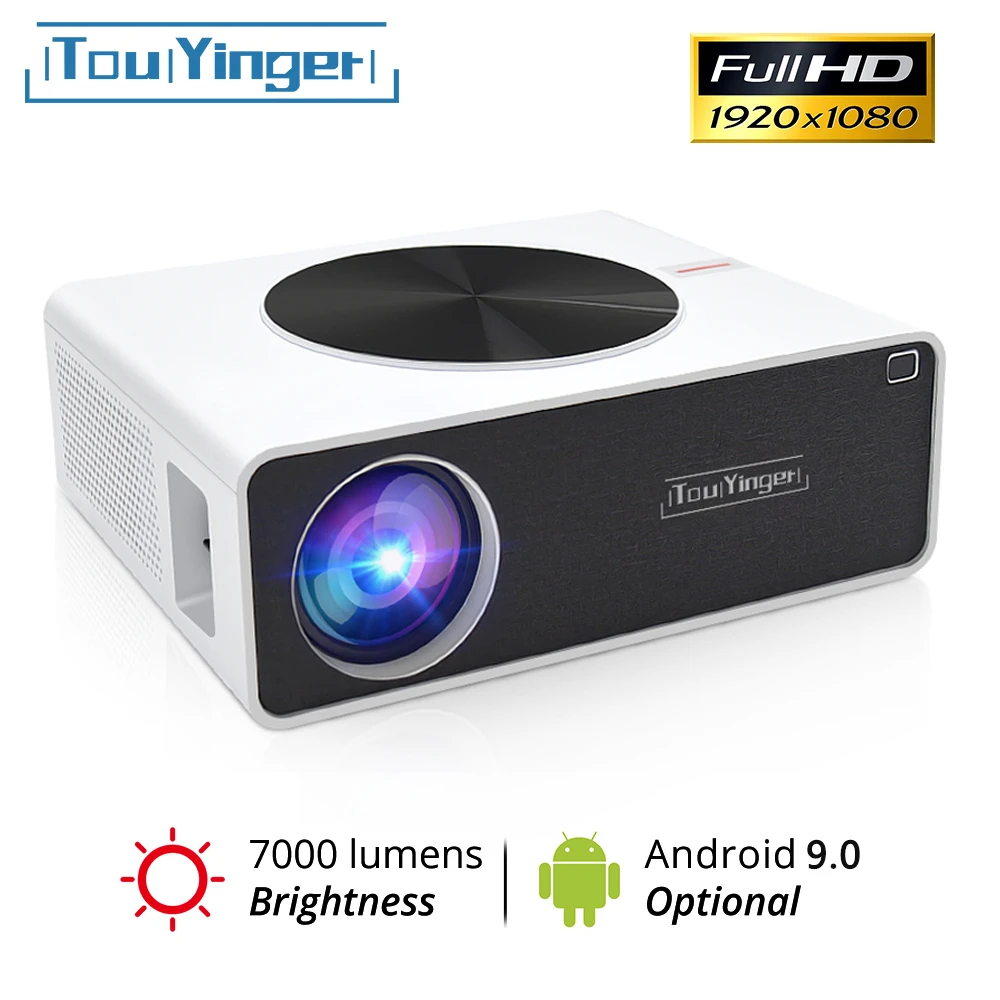 TouYinger Q9 LED Home Cinema 1080P Video Projector Full HD 7000 Lumens ( Android 10.0 Wifi Bluetooth Optional ) LCD Movie Beamer