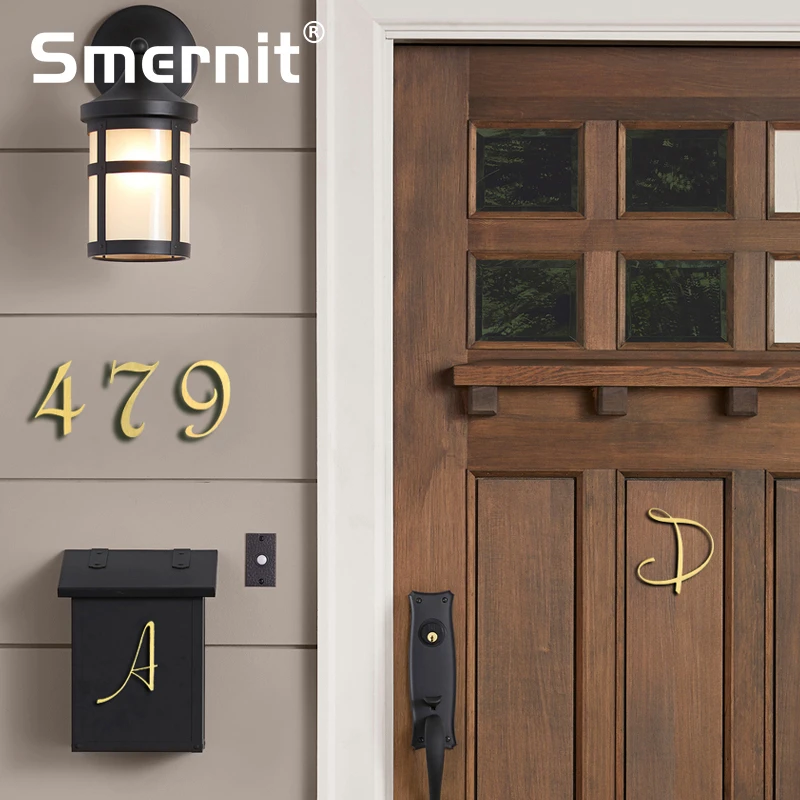 50mm Brass House Number Hotel Door Address Letter for Home Digital Outdoor Sign Plates 0-9 A-Z Alphabet