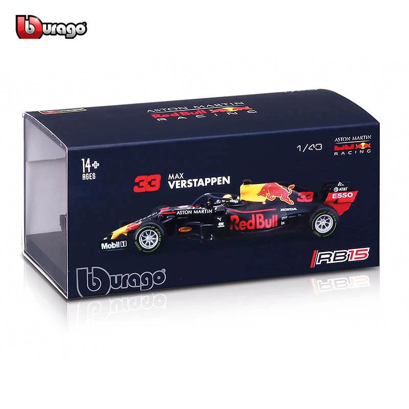 Bburago 1:43 Aston Martin Red Bull Racing RB15 2019 NO33  Alloy Luxury Vehicle Diecast Cars Model Toy Collection Gift