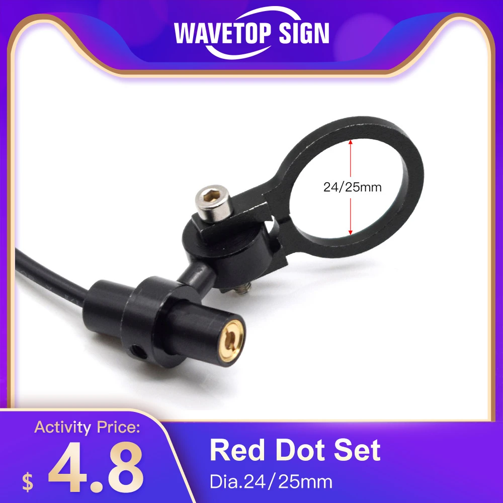 WaveTopSign Diode Module Red Dot Set Positioning DC 5V for DIY Co2 Laser Engraving Cutting Head