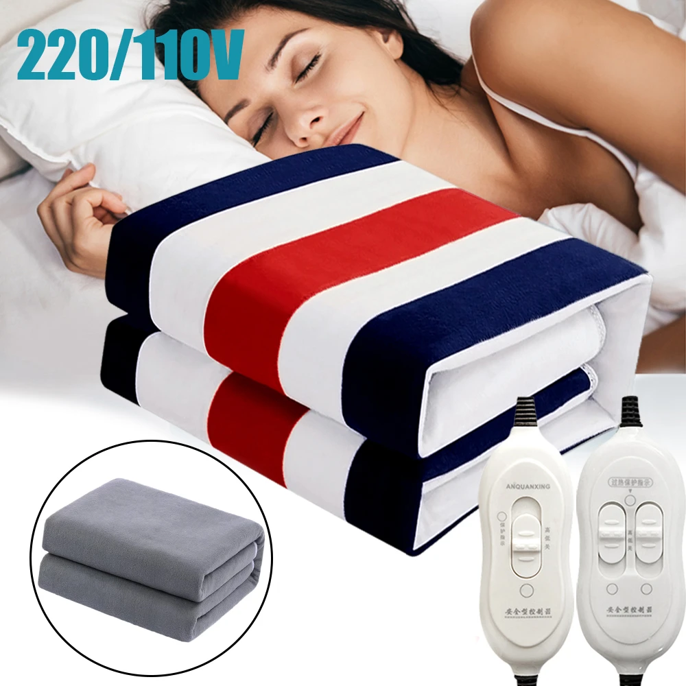 Electric Blanket 220v Thicker Heater Double Body Warmer 180*150cm Heated Blanket Mattress Thermostat Electric Heating Blanket
