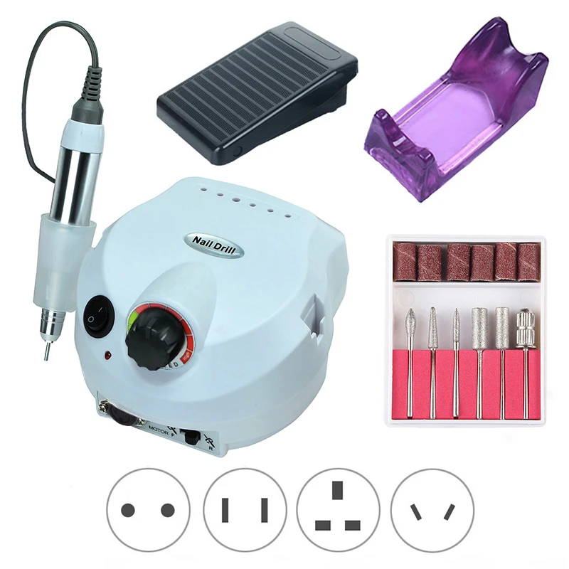 35000RPM Electric Nail Drill Machine Manicure Drill Pedicure Milling Salon Nail Drill Equipment Professional Nail Drill Polisher