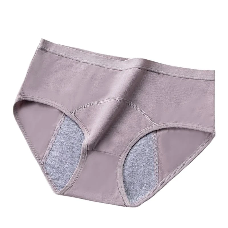 LANGSHA Menstrual Period Panties Seamless Women Underwear Heath Cotton Mid Waist Widen Girls Leak Proof Physiological Pants L XL