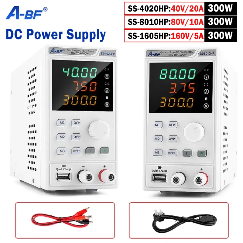 A-BF Laboratory DC Power Supply Unit Adjustable 4 Digit Mini Lab Bench Power Supply Source Memory Function Voltage Regulator