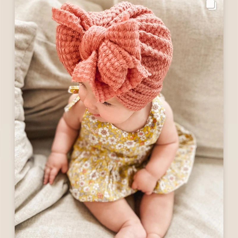 Baby Hat Turban Flower bows Newborn Baby Girl Hat Beanie Cap Autumn Winter Infant Toddler Kids Girls Bonnet Photography Props