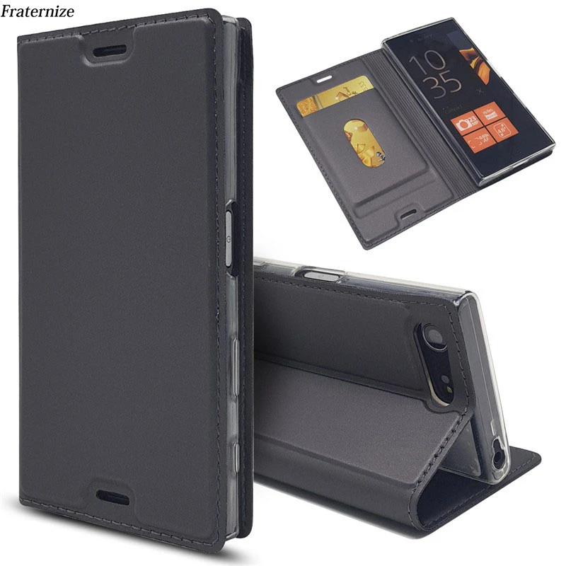Leather Flip Wallet Case For Sony Xperia XZ3 XZ1 XZ2 Z5 Compact X XZ Premium  XA XA1 Plus XA2 Ultra L2 L1 Magnetic Stand Cover