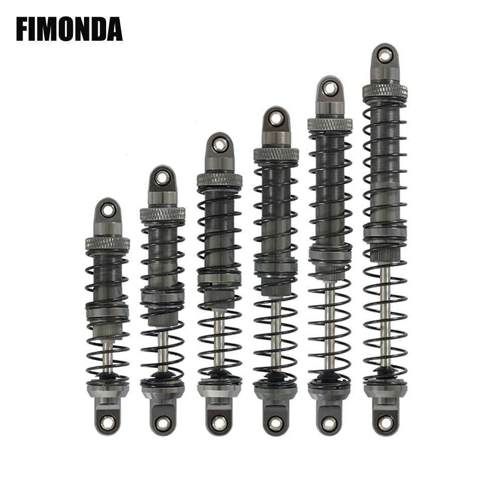 FIMONDA 4PCS 1/10 RC Crawler Metal Shocks Gray 70mm 80mm 90mm 100mm 110mm 120mm for SCX10 Wraith RR10 TRX4 TRX6 ABSiMA Sherpa