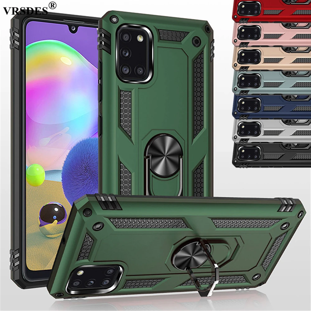 Luxury Armor Shockproof Case For Samsung Galaxy A31 A51 5G A71 5G Coque Ring Holder Magnet Cover For Samsung A 31 51 71 5G Funda