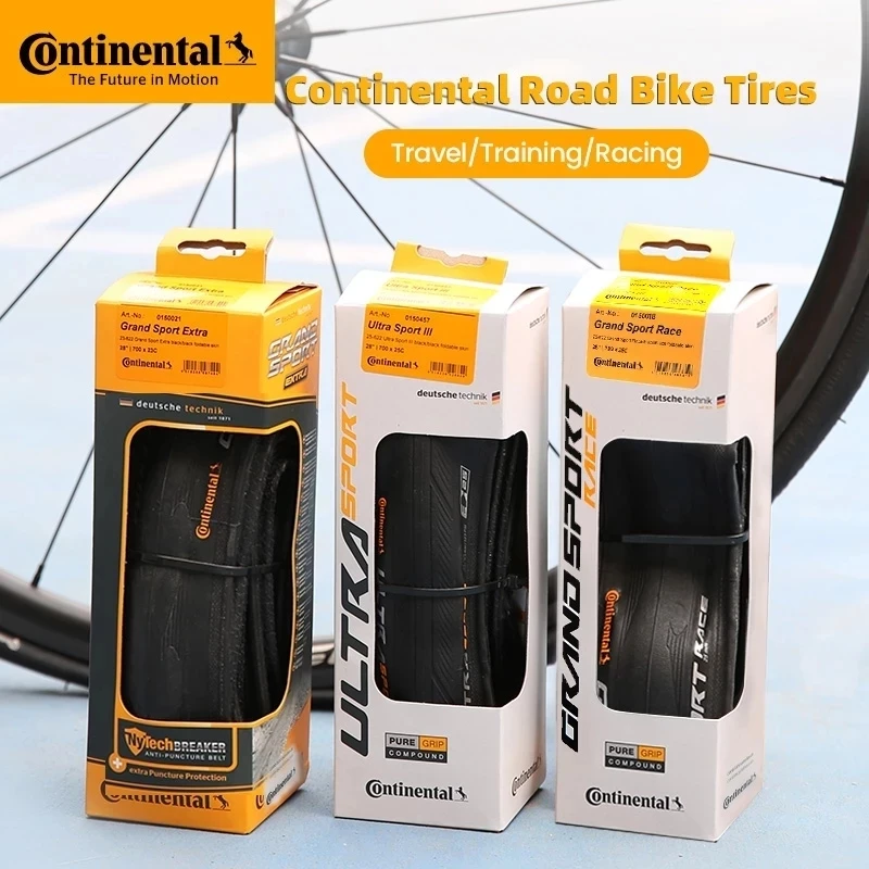 Continental Grand Sport Race / Extra & ULTRA Sport III 700× 23C /25C/28C Bicycle Tire & Continental  Inner Tube 42/60mm Presta